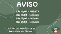 Câmara divulga horários de funcionamento no período da Semana Santa