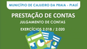 Câmara julgará contas de Governo exercícios 2018 e 2020 em 06 de dezembro de 2023 Câmara julgará contas de Governo exercícios 2018 e 2020 em 06 de dezembro de 2023