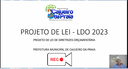 Câmara disponibiliza apresentação da LDO 2.023 Câmara disponibiliza apresentação da LDO 2.023