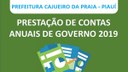 Câmara Municipal recebe prestação de contas de governo exercício 2019