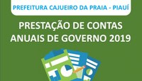 Câmara Municipal recebe prestação de contas de governo exercício 2019